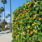 Orange Sunflower Tropical Greenery Premium Flower Wall - 510