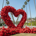 Red Premium Deluxe Rose Heart Flower Arch #4918