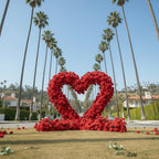 Red Premium Deluxe Rose Heart Flower Arch #4918