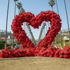 Red Premium Deluxe Rose Heart Flower Arch #4918