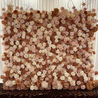 Brown, Tan and Cream Premium Wild Rose Flower Wall - 290