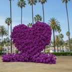 Dark Blue Premium Wild Rose Heart Flower Arch #4908