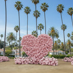 Light Pink Premium Wild Rose Heart Flower Arch #4905