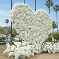 White Premium Wild Rose Heart Flower Arch #4902