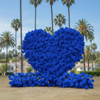 Dark Blue Premium Wild Rose Heart Flower Arch #4907