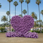 Light Purple Premium Wild Rose Heart Flower Arch #4912