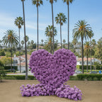 Light Purple Premium Wild Rose Heart Flower Arch #4912
