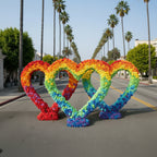 Rainbow 1 Classic Wild Rose Flower Heart Arch #4947