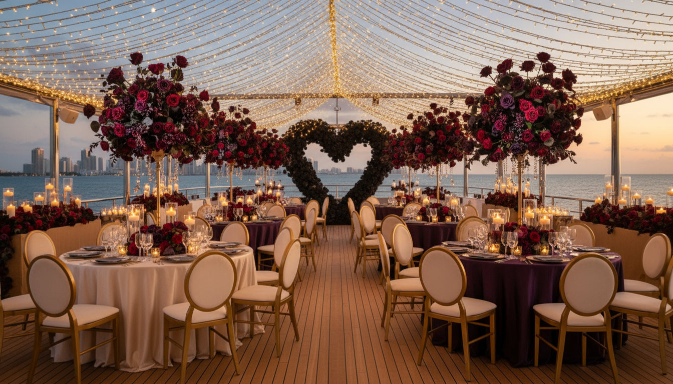 Black Premium Deluxe Rose Heart Flower Arch #4915