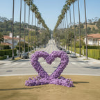 Light Purple Premium Deluxe Rose Heart Flower Arch #4924