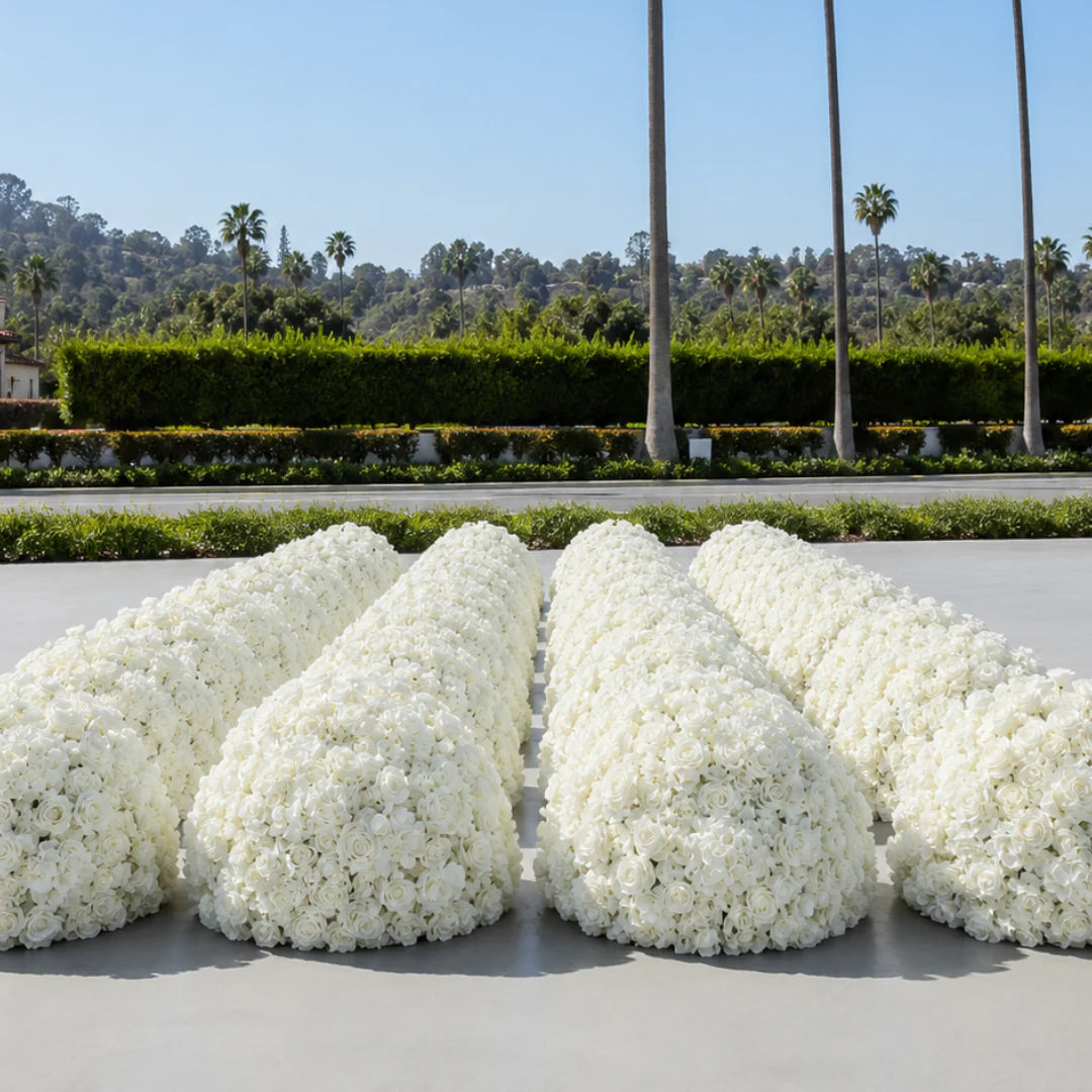 Classic White Rose Hydrangea Flower Backdrops | 001