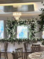 White Rose with Greenery Premium Square Flower Arch - 5007