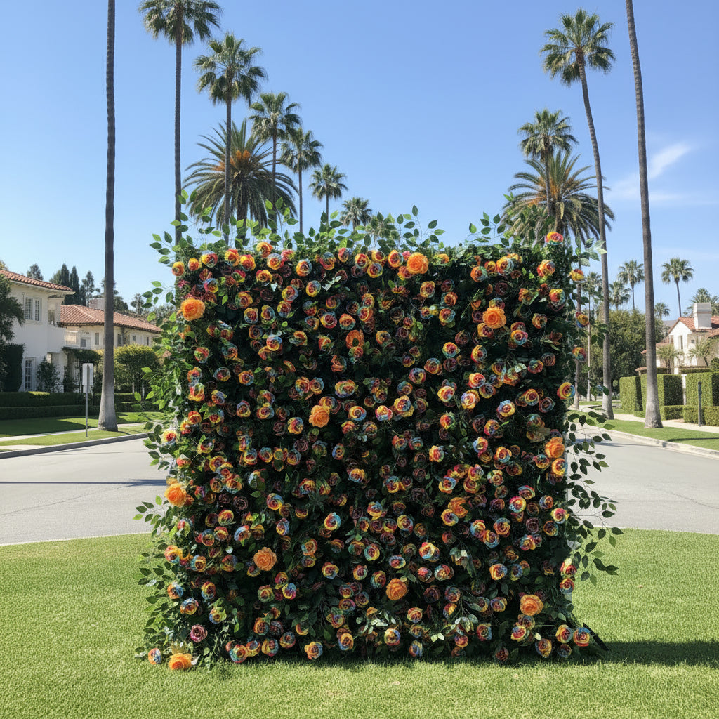 Ultimate Rainbow Rose Premium Flower Wall - 007