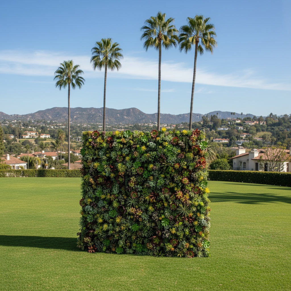 Dark Wetland Greenery Premium Flower Wall - 530
