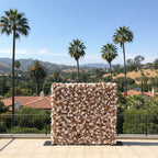 Brown, Cream and White Rose Premium Flower Wall - 130