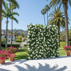 White Flower Tropical Greenery Wall - 509