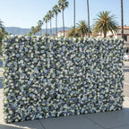 Purple, White and Blue Greenery Premium Flower Wall - 196