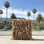 Into the Meadow Premium Tan & White Blush Flower Wall - 058