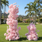 Light Baby Pink Premium 2 Piece Flower Horn Arch Set - 4596