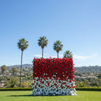 Red & White Premium Ombre Flower Wall - 113