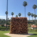 Deluxe Brown & Tan Wild Rose Flower Wall - 025