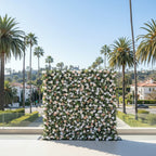 Light Pink, White and Greenery Premium Flower Wall- 088