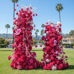 Hot and Light Pink 2 Piece Premium Flower Horn Arch Set - 4609