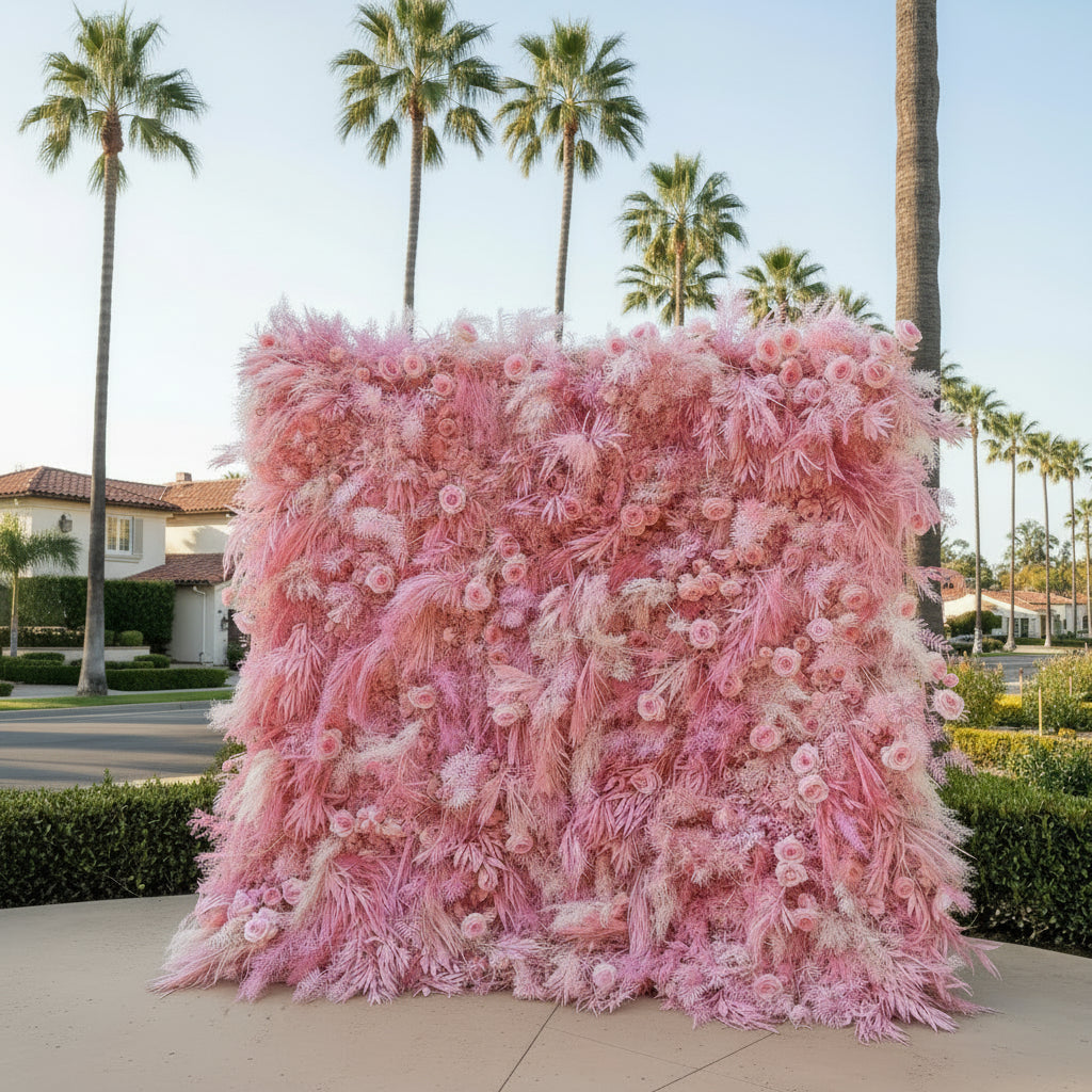 Into The Meadow Light Pink Rose Flower Wall - 053