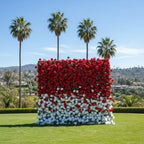 Red & White Premium Ombre Flower Wall - 113