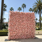 Light Pink & Tan Wild Rose Premium Flower Wall - 271