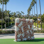 Blush Pink, Tan and White Rose Premium Flower Wall - 126