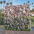 Premium Purple, White & Pink Flower Wall Backdrop – 8x8 ft