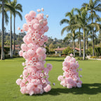 Light Baby Pink Premium 2 Piece Flower Horn Arch Set - 4596