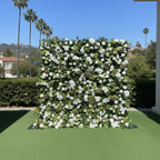 White Rose Greenery Moss Premium Flower Wall - 516