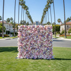 White, Purple & Pink Wild Hydrengea Premium Flower Wall - 249