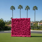 Hot Pink Wild Rose Flower Wall Backdrop - 292