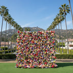 Deluxe MultiColor Pink, Purple, Yellow Premium Flower Wall - 033