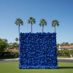 Deluxe Deep Blue Wild Rose Flower Wall - 023