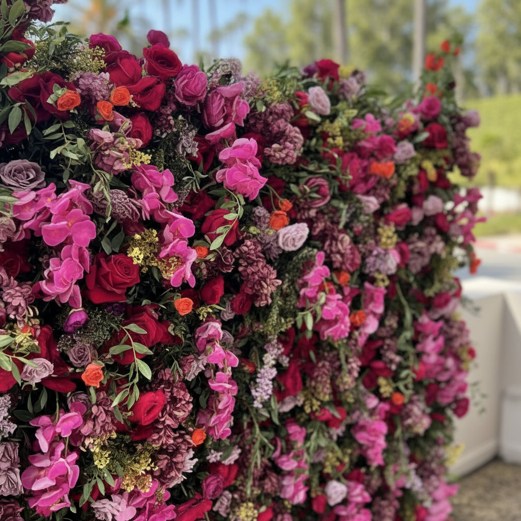 Dripping Fuchsia Premium Flower Wall - 137