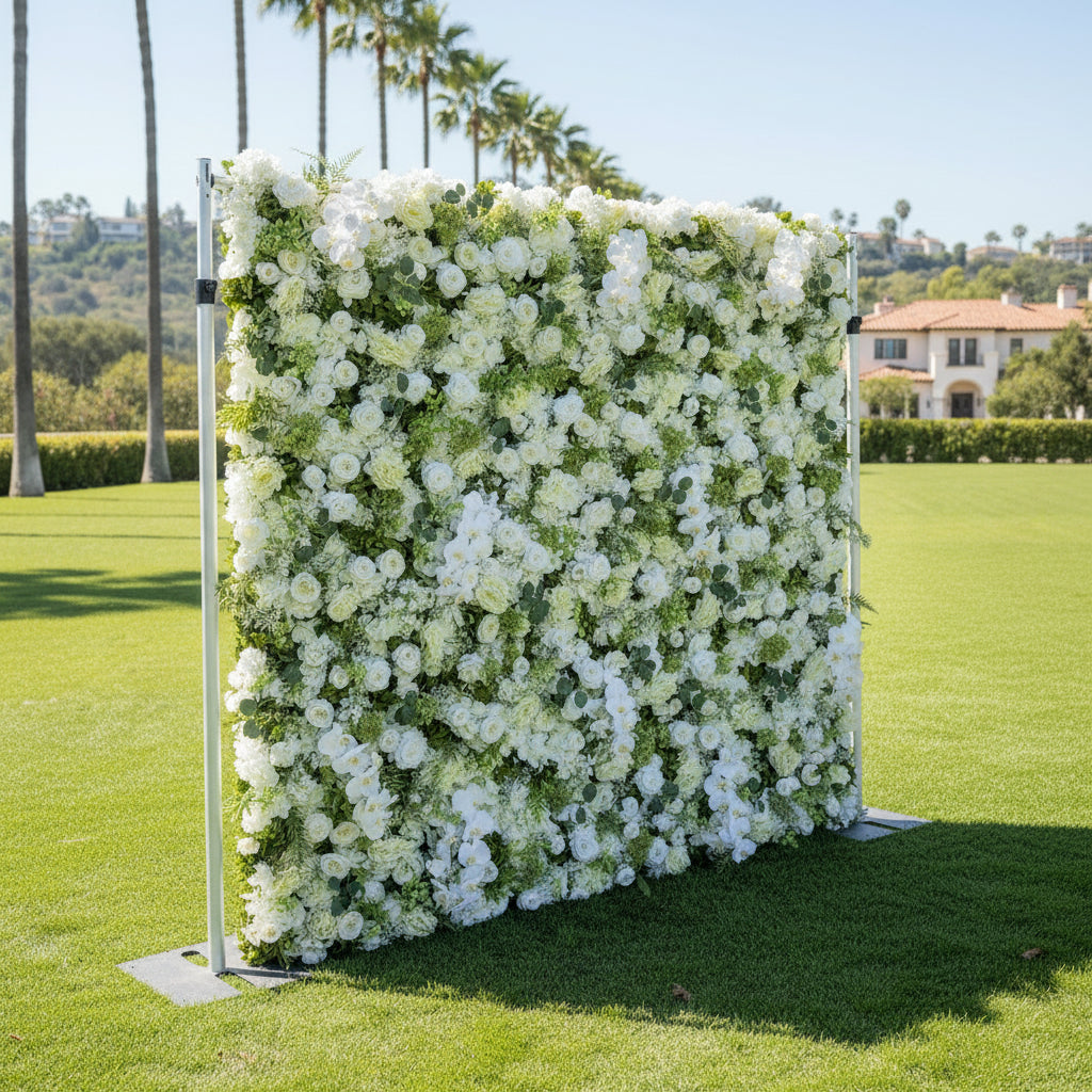White Ivory Greenery Premium Flower Wall - 272