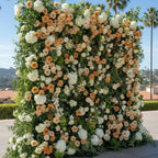 Brown, Tan and Cream Greenery Premium Flower Wall Backdrop - 277