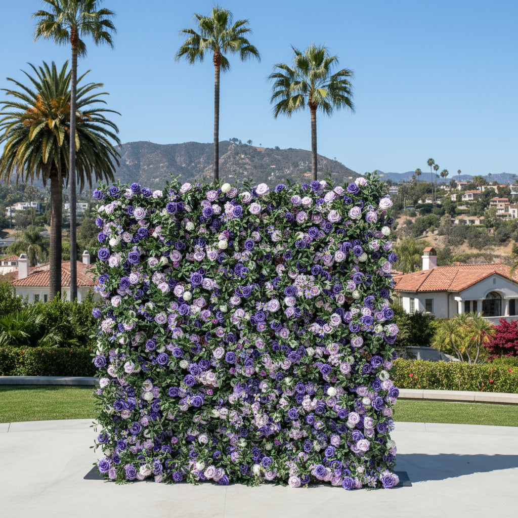 Purple Lavender Greenery Premium Flower Wall - 511