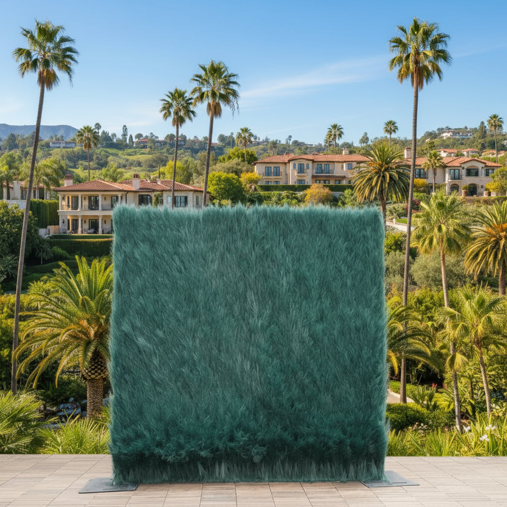 Dark Green Premium Pampas Grass Wall - 083