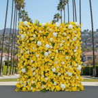 Into the Meadow Yellow Rose Premium Flower Wall - 283