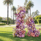 Purple Pink Babys Breath Premium 2 Piece Arch Set - 4593