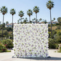 Classic White and Purple Rose Flower Wall - 003