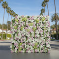 Dripping Pink, Greenery and White Premium Flower Wall Backdrop - 287