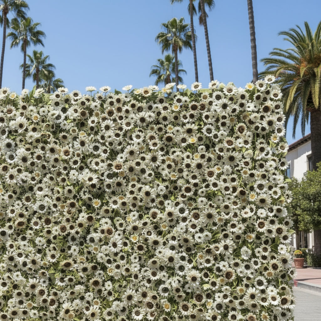 Yellow Cream Sunflower Wall - 091