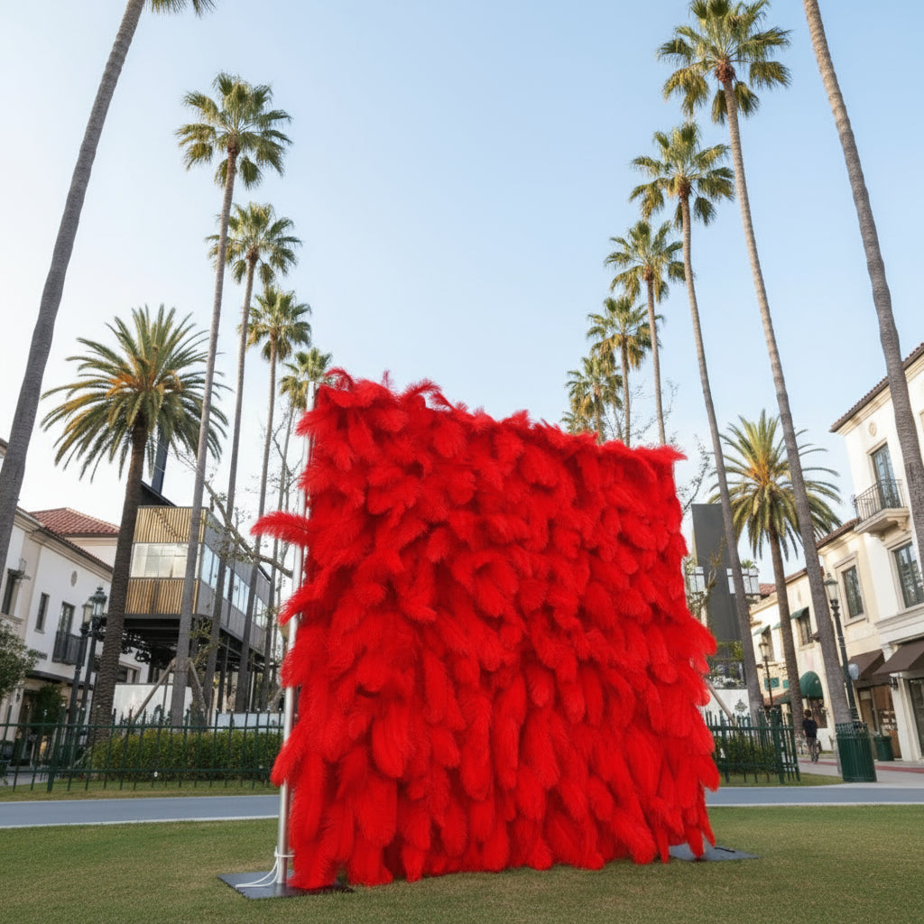 Red Feather Wall - 073