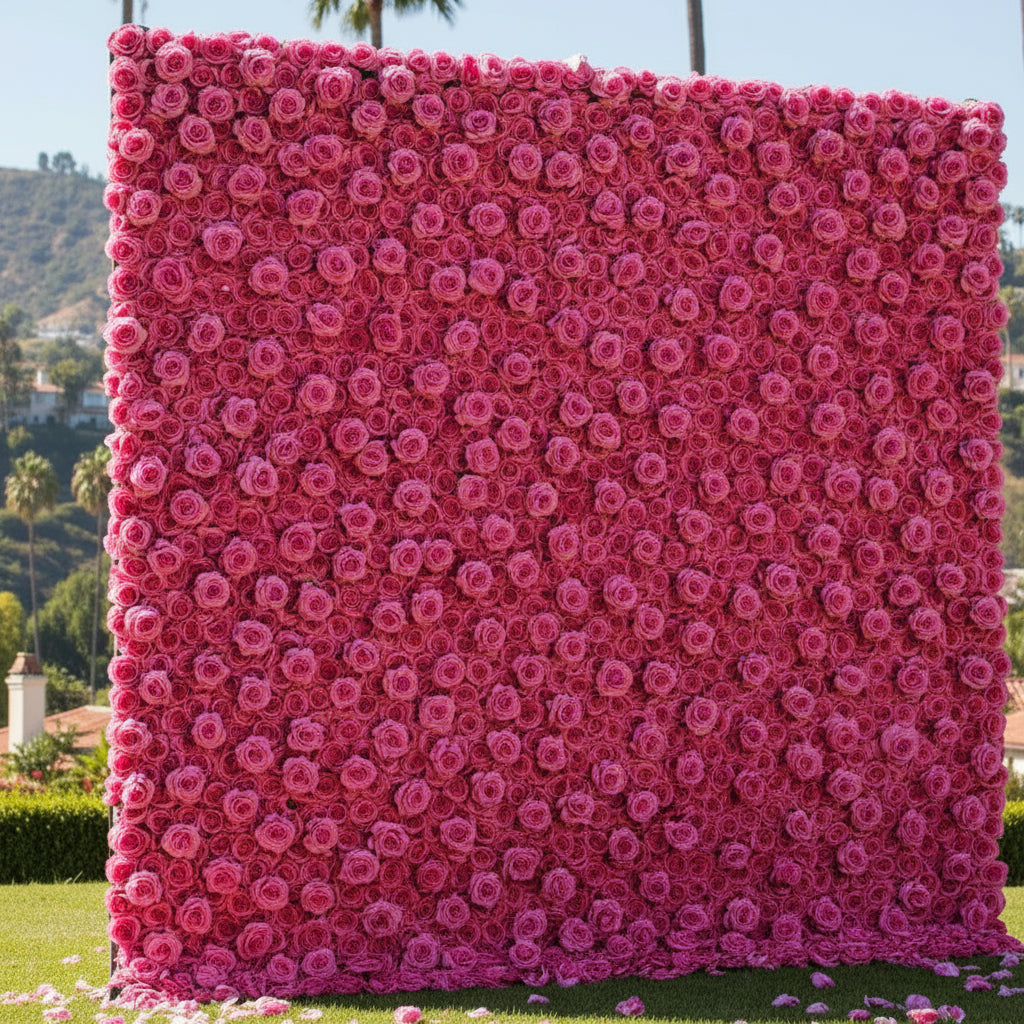 Classic Pink Rose Flower Wall - 240